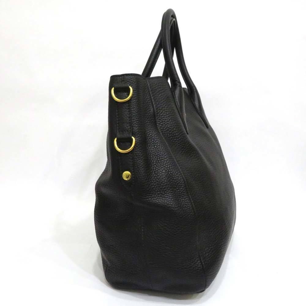 Prada 2 Way Bag Vitello Dino Leather Black - Picture 3 of 10